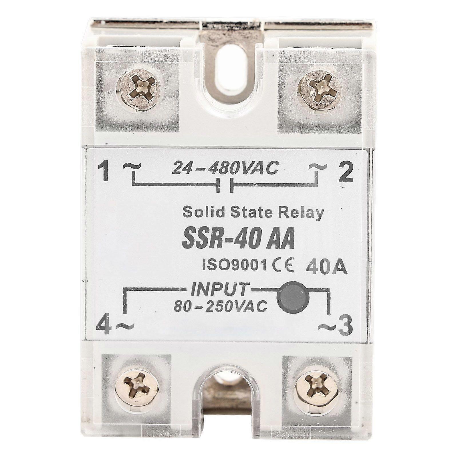 SSr  40AA 40A Solid State Relay Module AC-AC Input 90-250V AC Output 24-480V AC