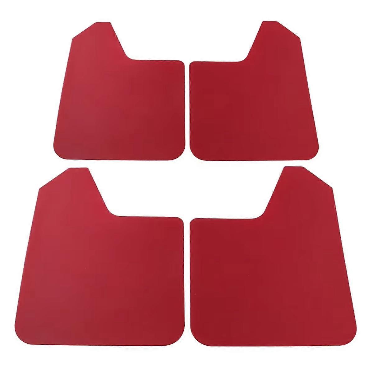 4PCS Universal Red Car Splash Guard Mud Flaps for Car Pickup SUV