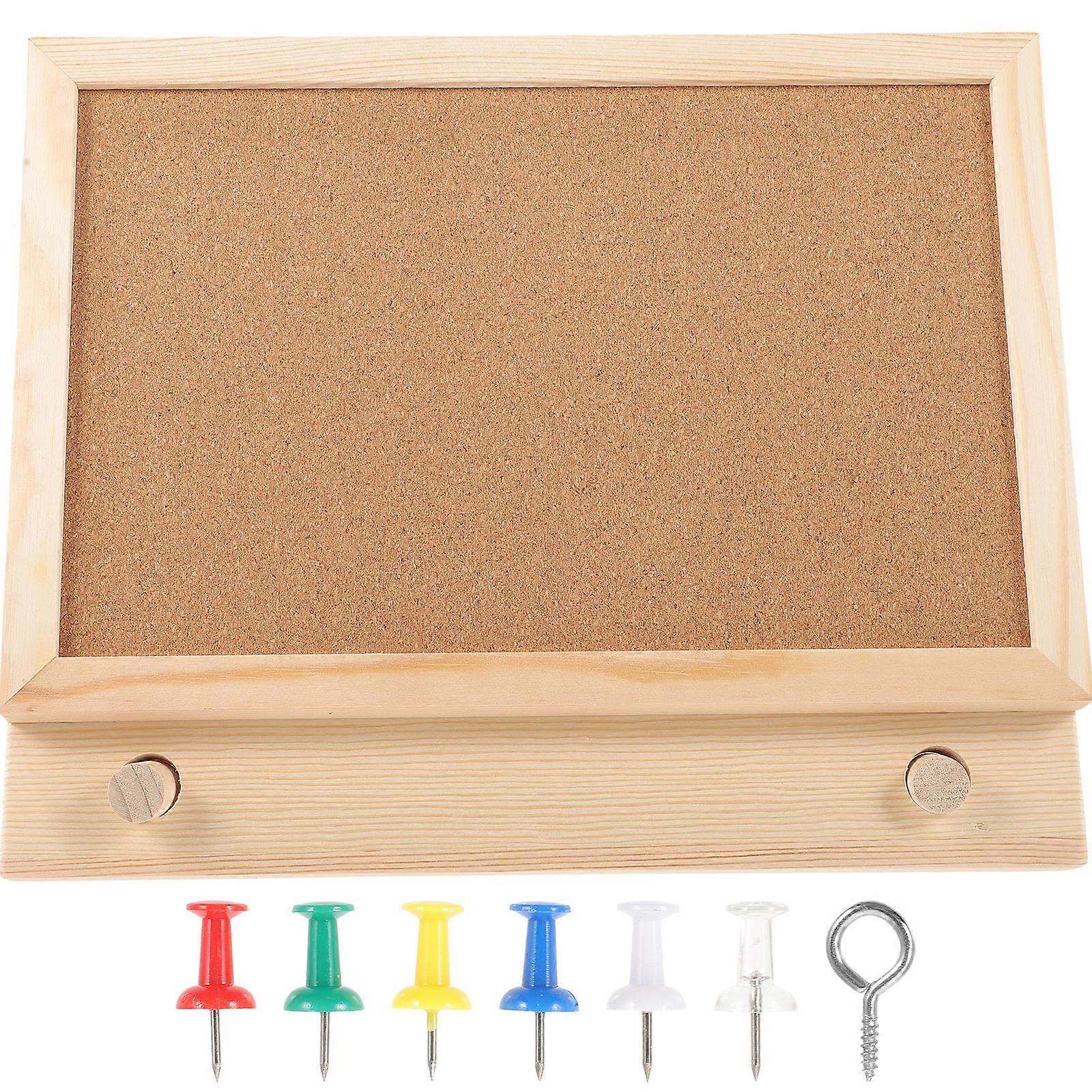 Small Bulletin Board Wooden Office Board for Message 5Sets