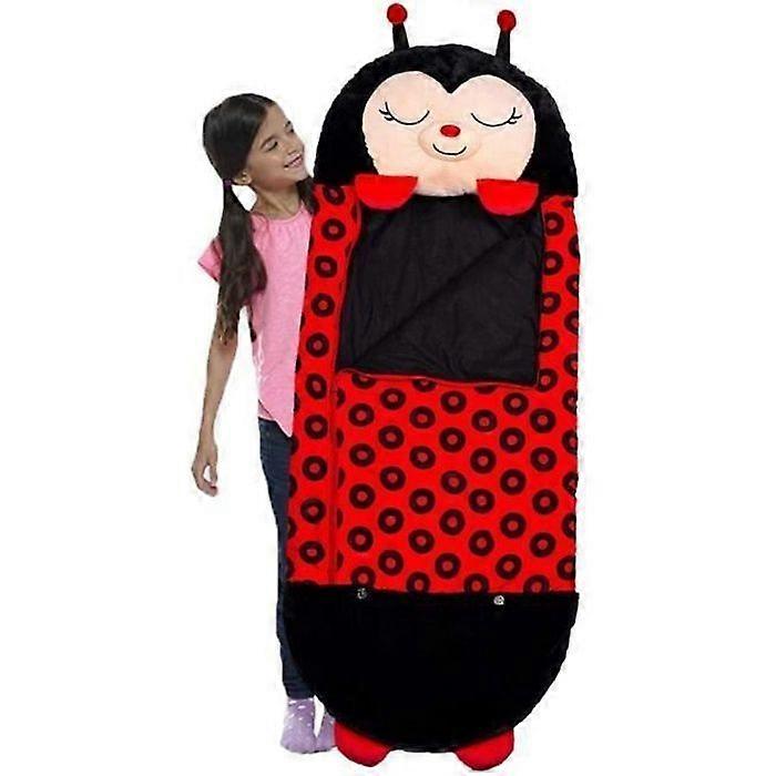 Saco de dormir infantil com travesseiro 160 x 60 cm para cochilos felizes RED-ZZ7