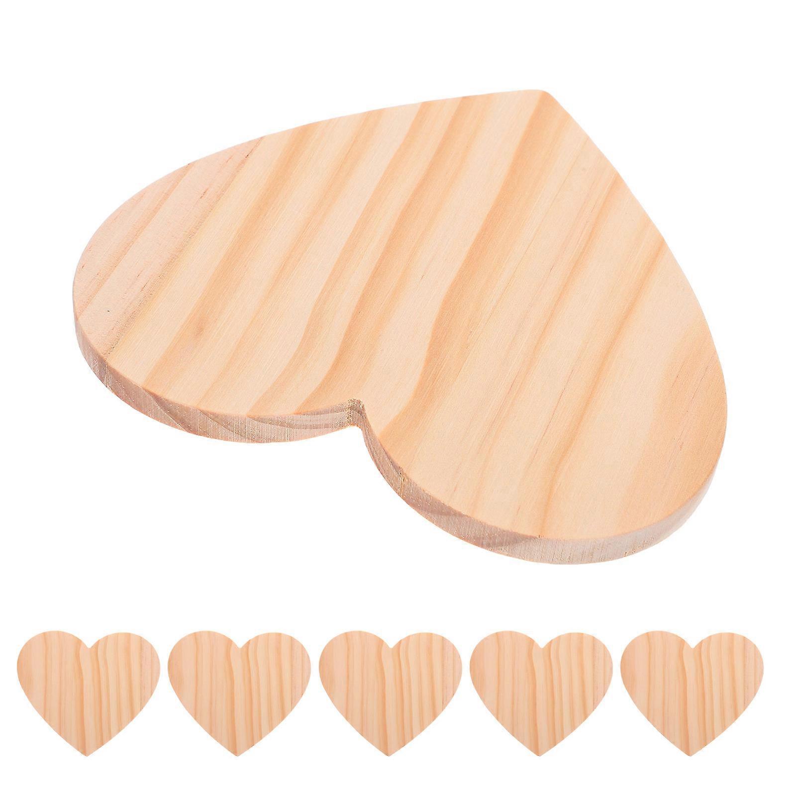 Wooden Coasters Heart Pattern for Home Use 24Pcs Set