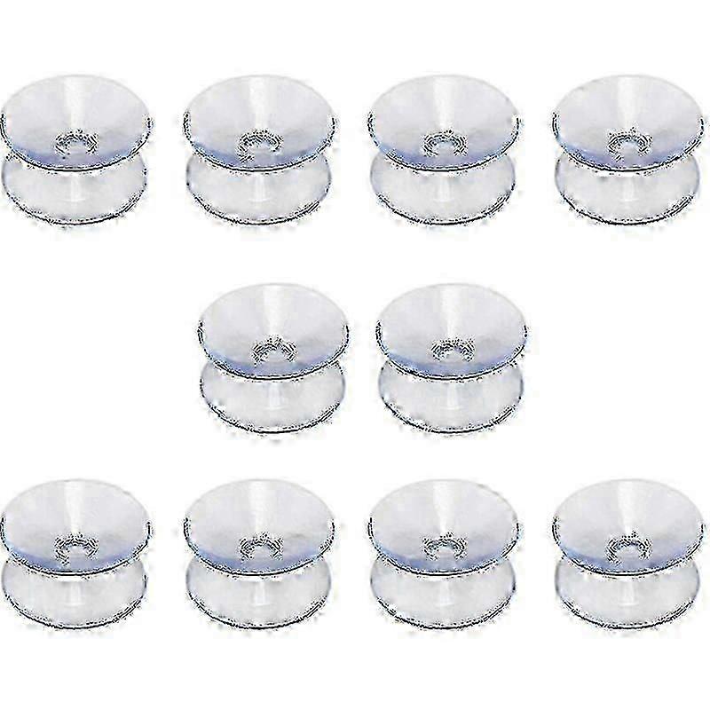Double-sided Suction Cups Compatible With Glass Table Tops, 10 Pack Hookless Suction Cups For Multifunctional Double-sided Non-slip Glass Mirror(20mm)