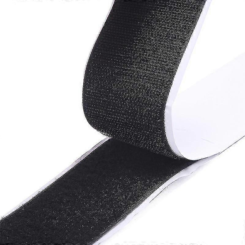 شريط فيلكرو ذاتي اللصق، 5 أمتار، قوي للغاية، لاصق على الوجهين، مع شريط فيلكرو بعرض 20 مم، وسادة لاصقة ذاتية اللصق مع شريط حلقي