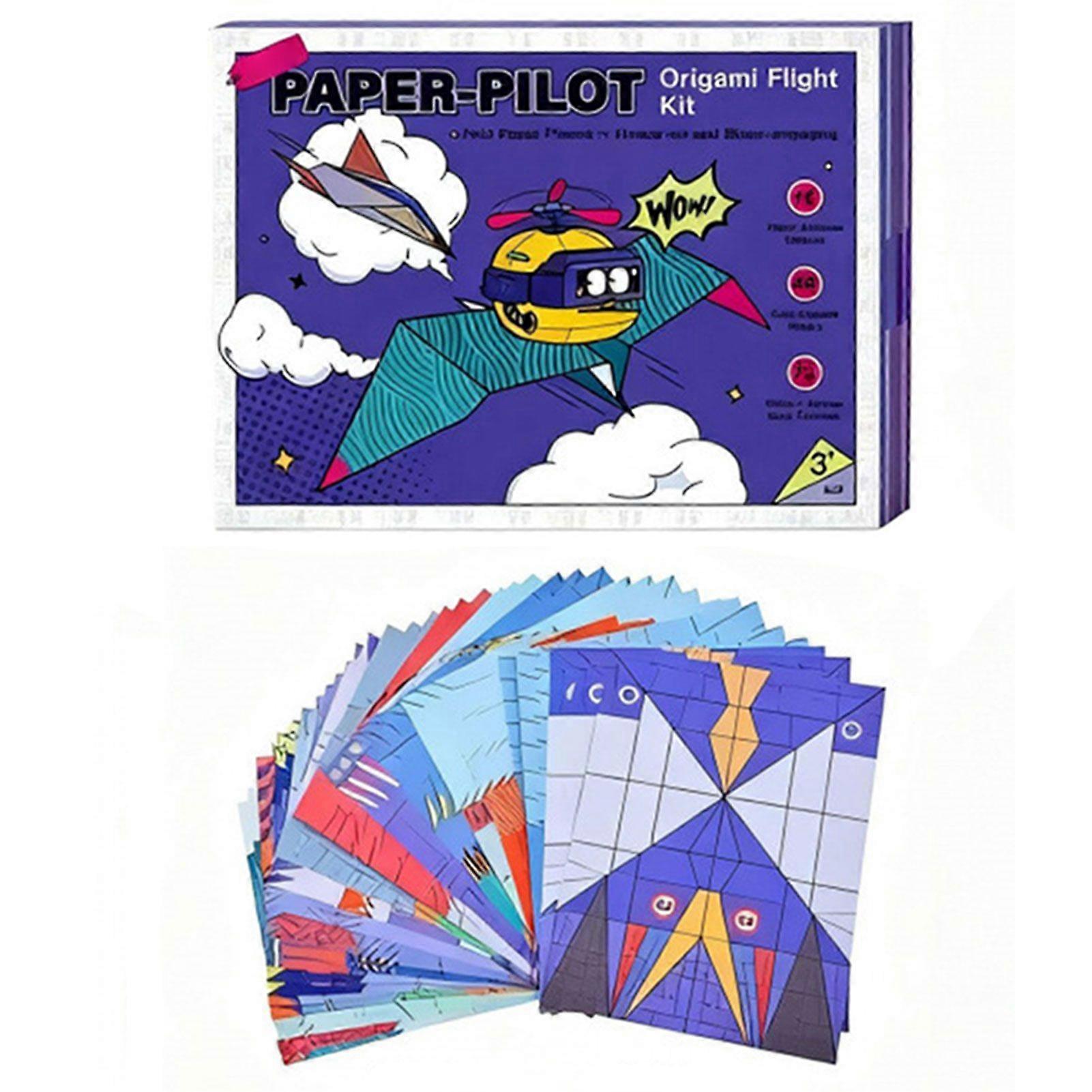 DIY Paper Airplane Kit for Kids with 16 Designs 48 Sheets Educational STEM Craft for Family Fun and School Projects