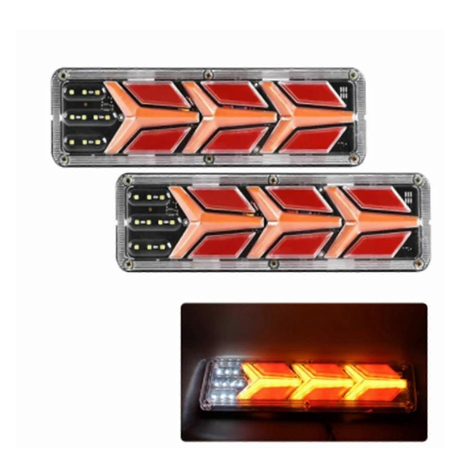 Trailer Lights Tail Light Bar 2 Pcs 12/24V 30cm for Trailers Boats Pickup RV Camper UTV Vans Turn Signal Reverse Lamp