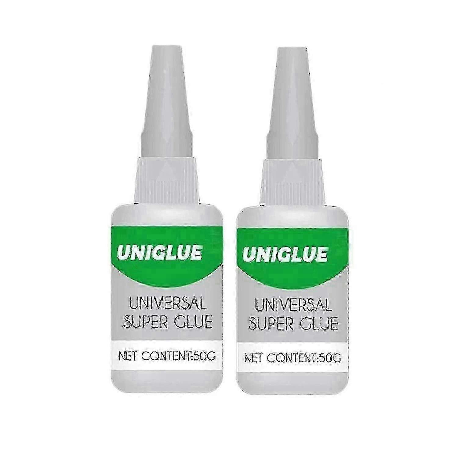 2pc Uniglue Universal Super Glue, Welding High-strength Oily Glue, Mighty Instant Glue, Fast Repair And Curing For Metals, Plastics, Jade Etc (50g)