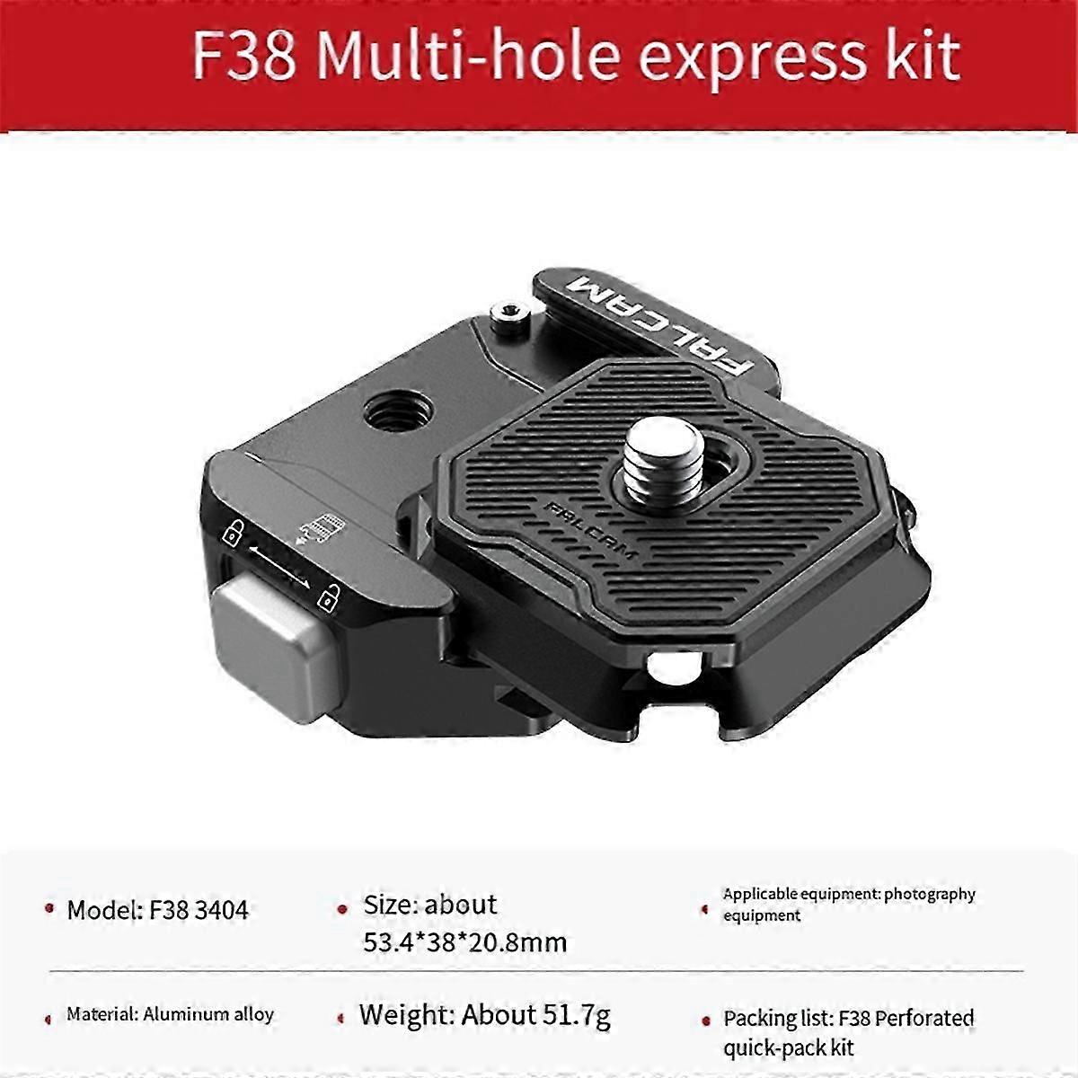 F38 Multi-hole Quick Release Plate Kit Tripod Mount Adapter Quick Release Plate Camera Accessories