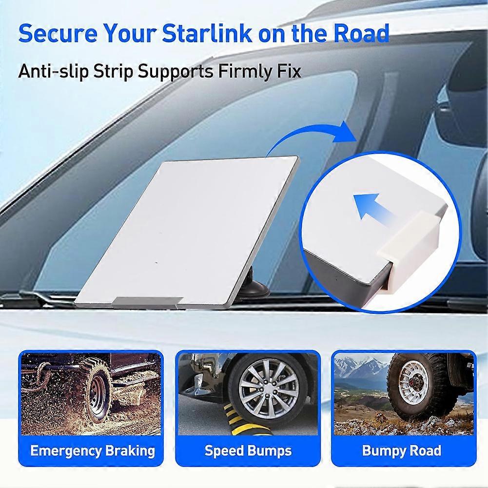 For Starlink Mini Car Mount Dashboard Suction Cup Mount Holder Adjustable Angle for Starlink Mini