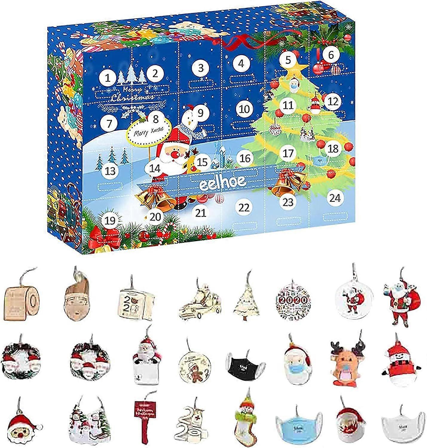 Christmas Countdown Advent Calendar 24 Days Blind Box (Pendant)