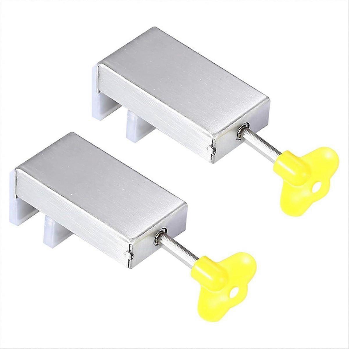 2PCS Adjustable Window Security Locks Window Limiters for Sliding
