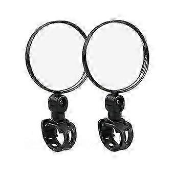 Bicycle Rearview Mirror, 1 Pair Handlebar Wide-Angle Convex Glass for Bicycle Mobility Scooter Mountain Bike, 3D Adjustable