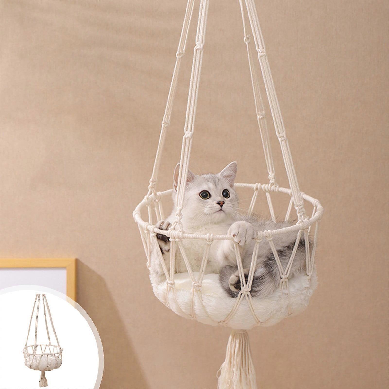 Donemore Cat Hanging Bed Perch - Large Window Hammock with Plush Pad, Space-Saving & Safe 360° Sunbathing for Indoor Cats