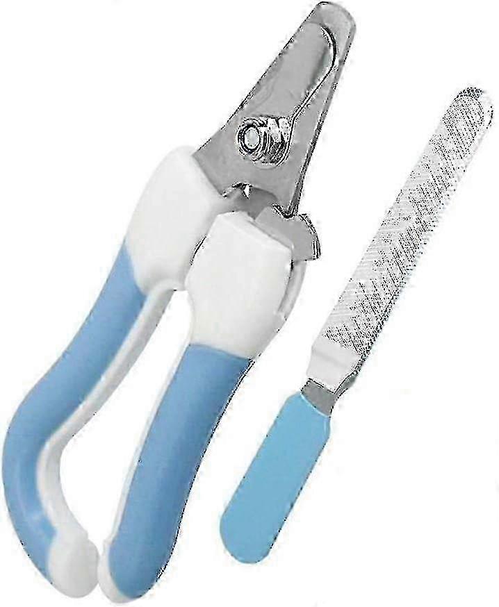 New Pet Grooming Kit with Sharp Blade Nail Clippers, Trimmer for Pet Claws & Nails, Safe & Professional Tool with Free Nail File (Blue)