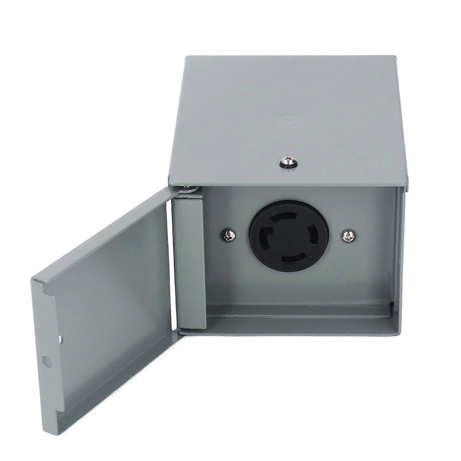 30A RV Power Outlet Box Enclosed Weatherproof Receptacle Box Electrical Socket Panel 250VAC