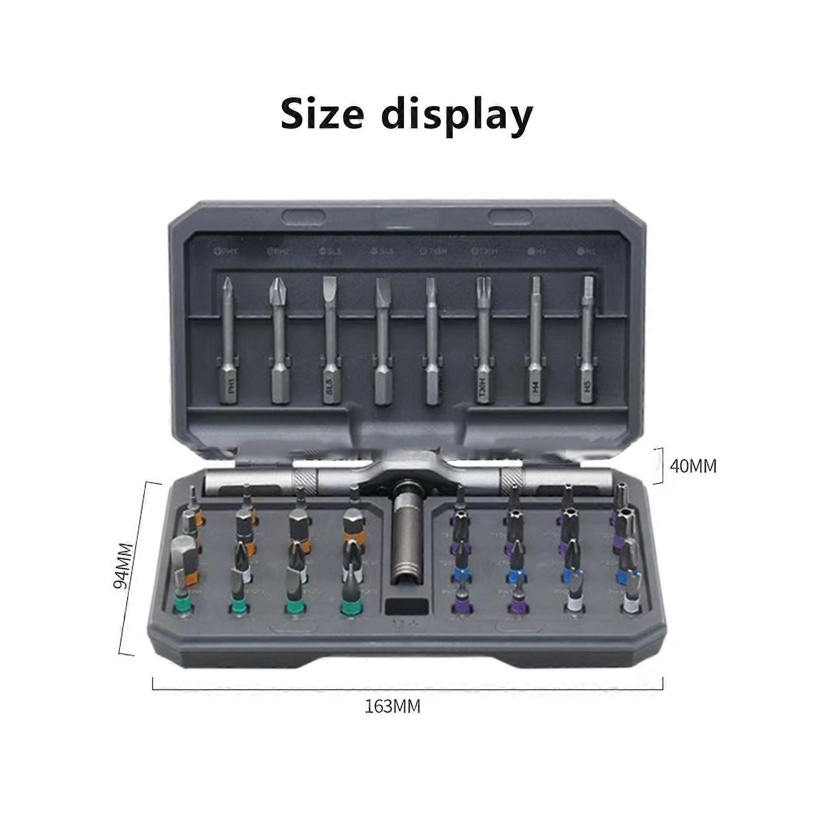 42 in 1 Magnetic Screwdriver Set, DIY Ratchet Screwdriver Set Multi Bit Magnety1