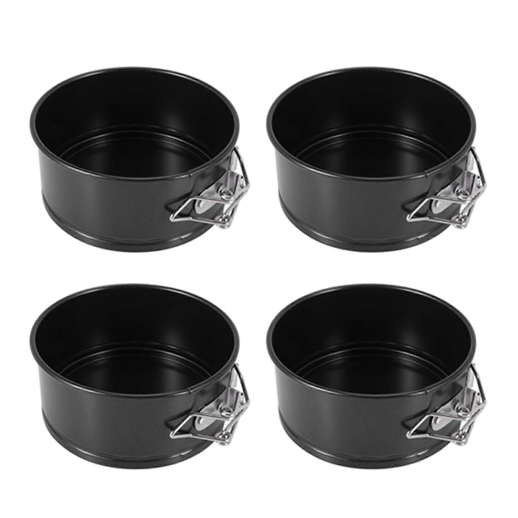 4 polegadas Mini Springform Pan Set - 4 peças pequena antiaderente Cheesecake Pan para Mini Cheesecakes, Pizzas (haoyi
