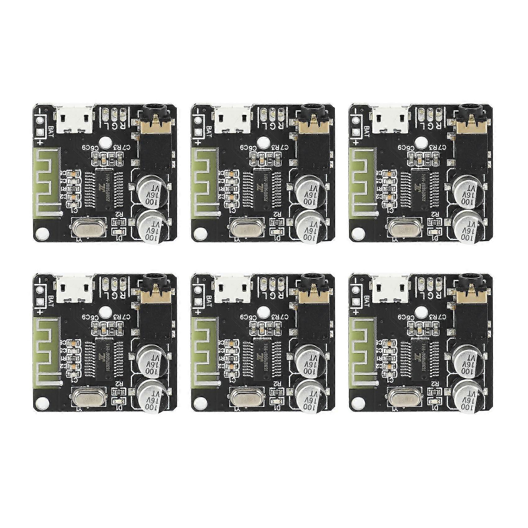 6pcs Vhm-314 V.20 Bluetooth Audio Receiver Board Bluetooth 5.0 Mp3 Lossless Decoder Board With Lith (haoyi