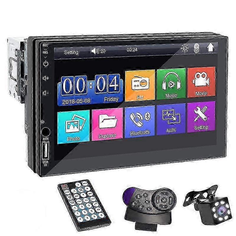 Car Radio 1 Din MP5 Player 7 Inch Touch Screen Multimedia FM Aux Input Bluetooth USB Mirror Link Universal Auto radio