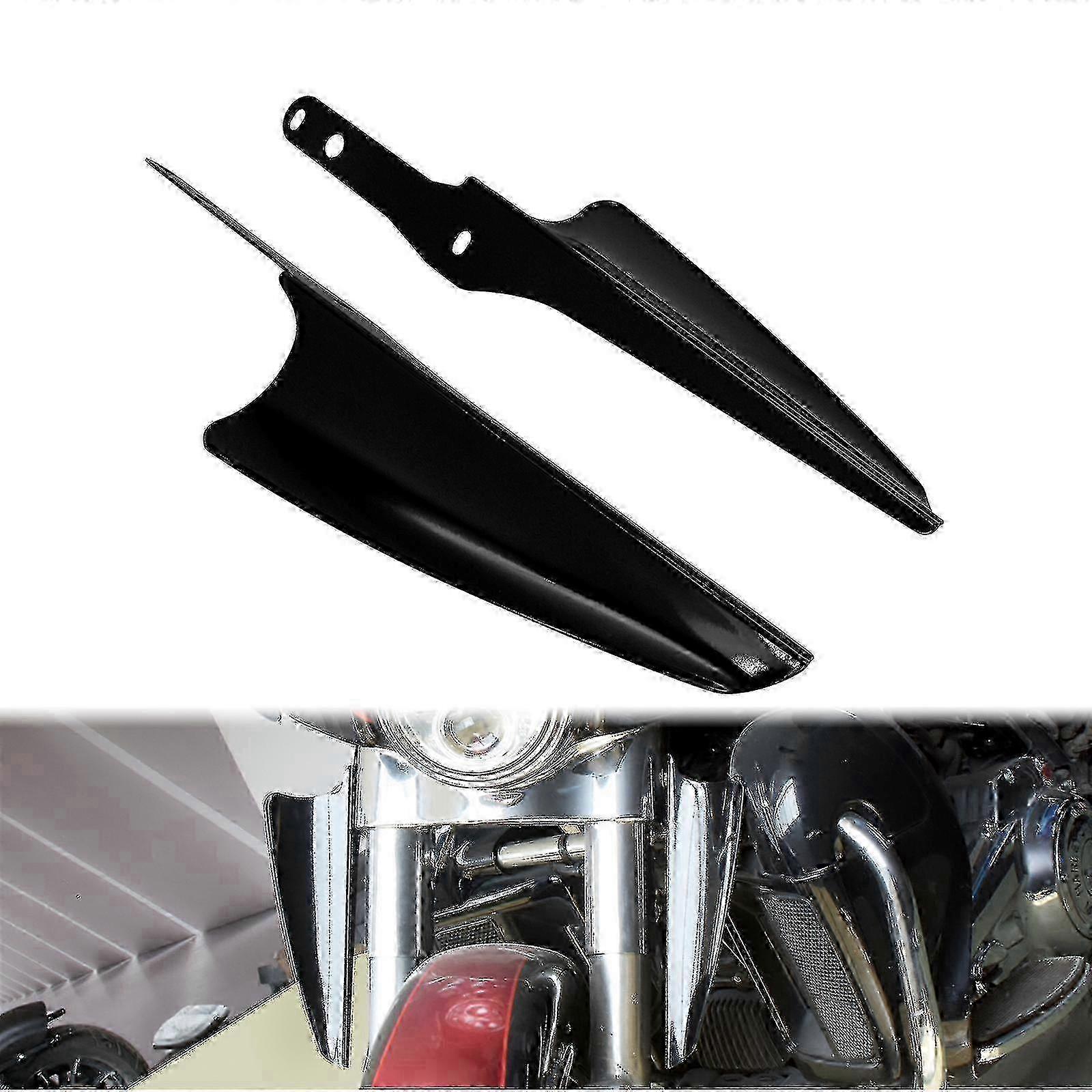 Chrome deflectors for Harley Street Glide, fork-mount design