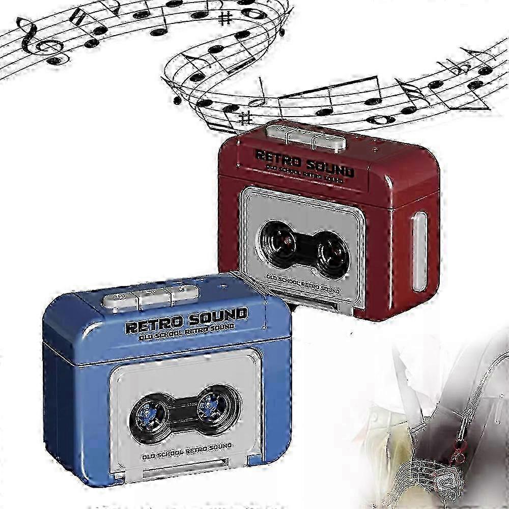 Improved Keychain: Creative Mini Tape Recorder Design, Vintage Style Tape Keychain for Audio Lovers