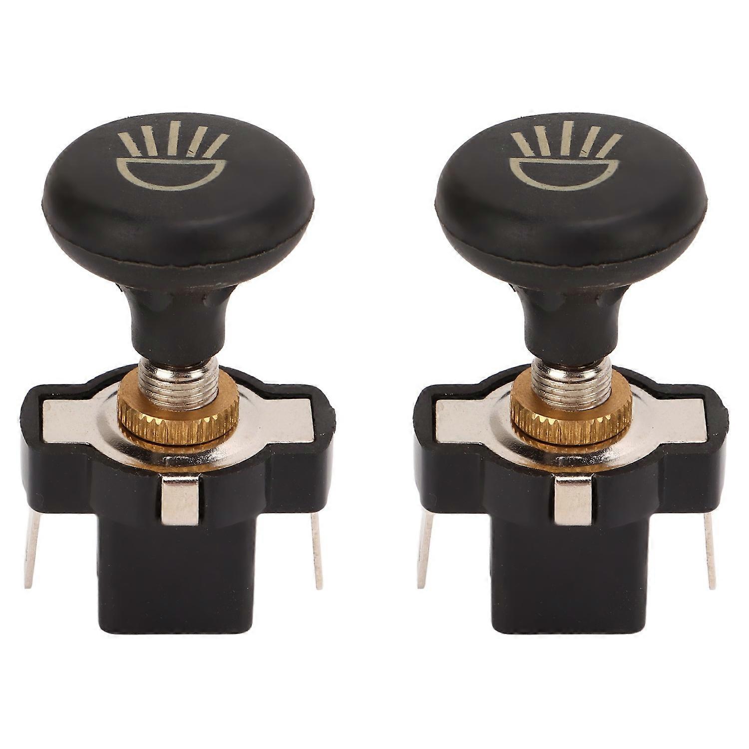 2 Pcs Headlight Push Pull Switch Golf Cart Light Control Switch Button Replacement for E-Z‑GO