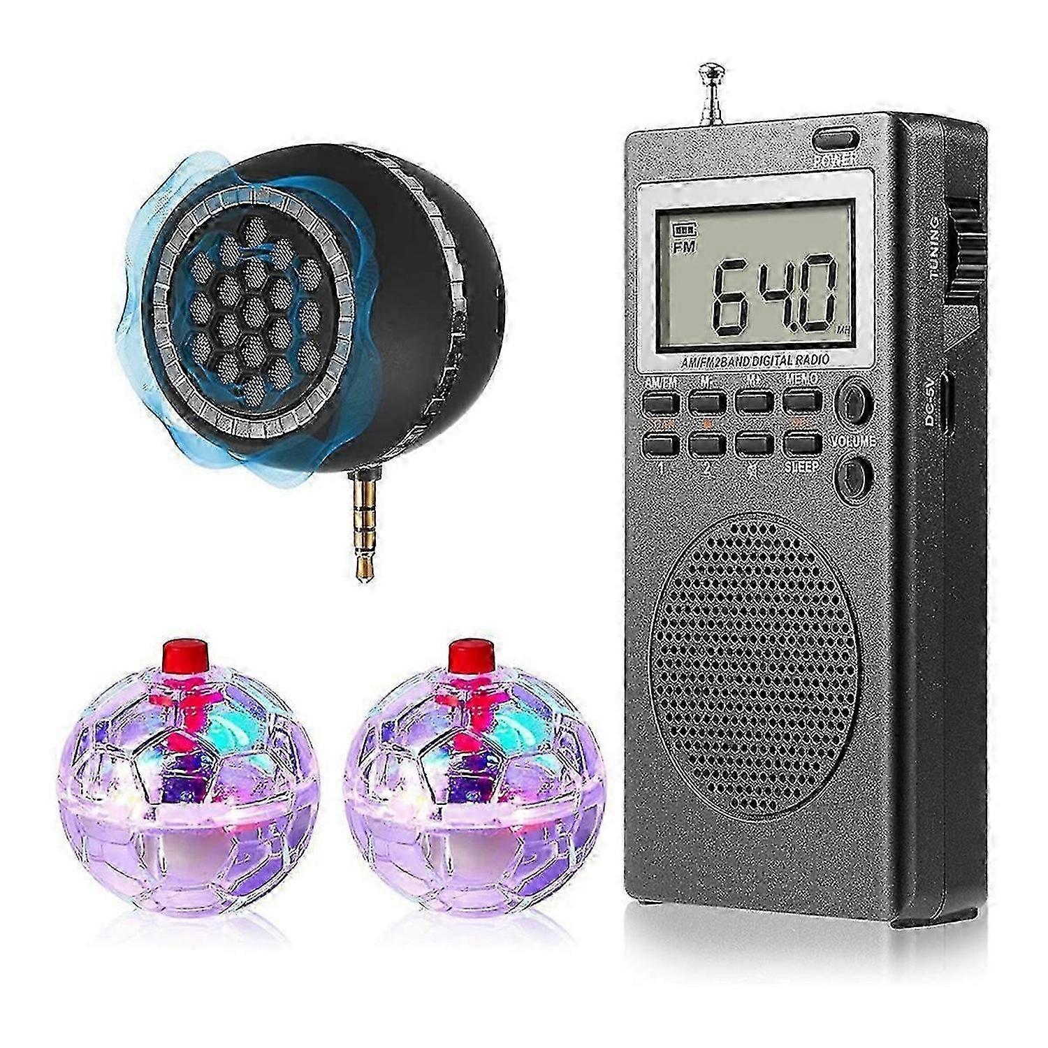 4Pcs Spirit Box Kit with LED Cat Ball & Speaker