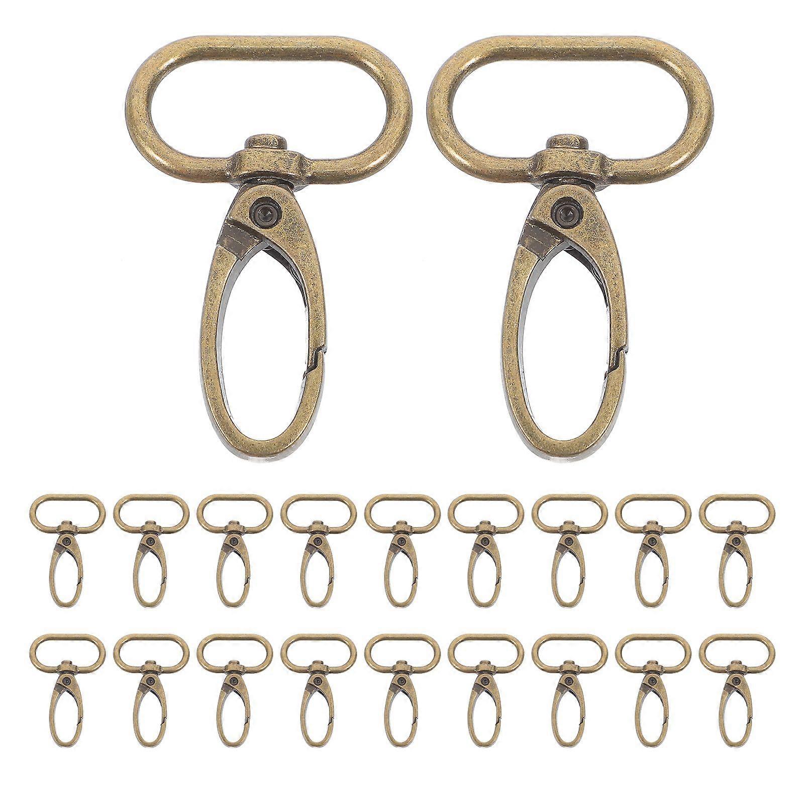 20pcs Bronze Oval Swivel Lobster Snap Clasp Hooks