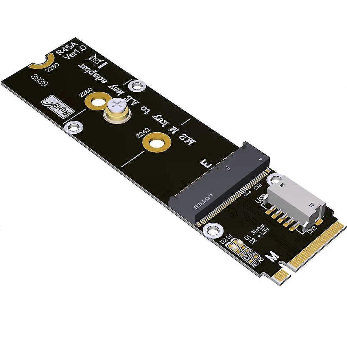 M.2 NVMe 2280 2260 to WiFi/Bluetooth A/E Key NIC Network Card for AX210 Adapter Card 2230 M-Key to AHwy