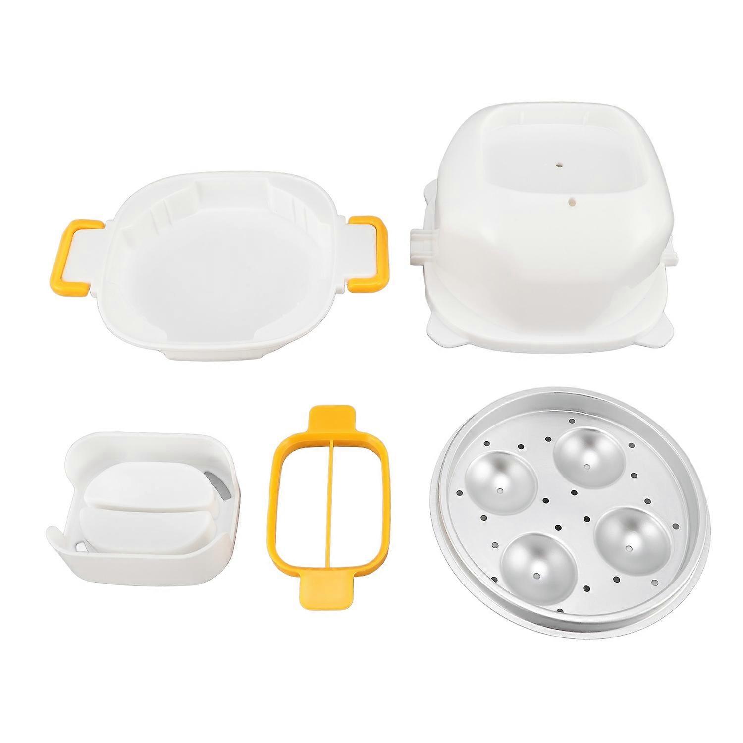 Microwave Egg Boiler Steaming Cutting Dual Use 4 Cavities Fast Microwave Boiled Egg Cooker for Home