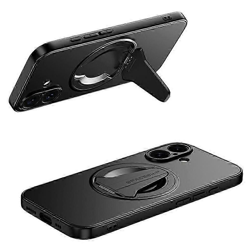 For iPhone 17 Case Compatible with MagSafe Hidden Kickstand Skin-Feel Matte PC TPU Phone Back Cover