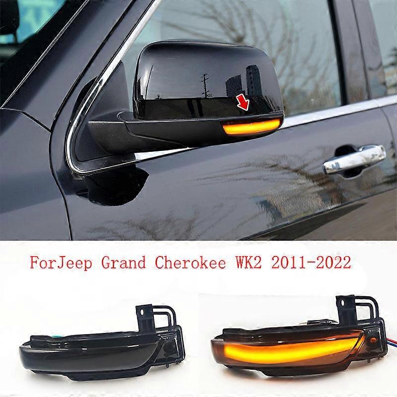 2Pcs For JEEP GRAND CHEROKEE MK IV WK WK2 2011-2020 Rearview mirror flowing light LED rearview mirror turn signal light