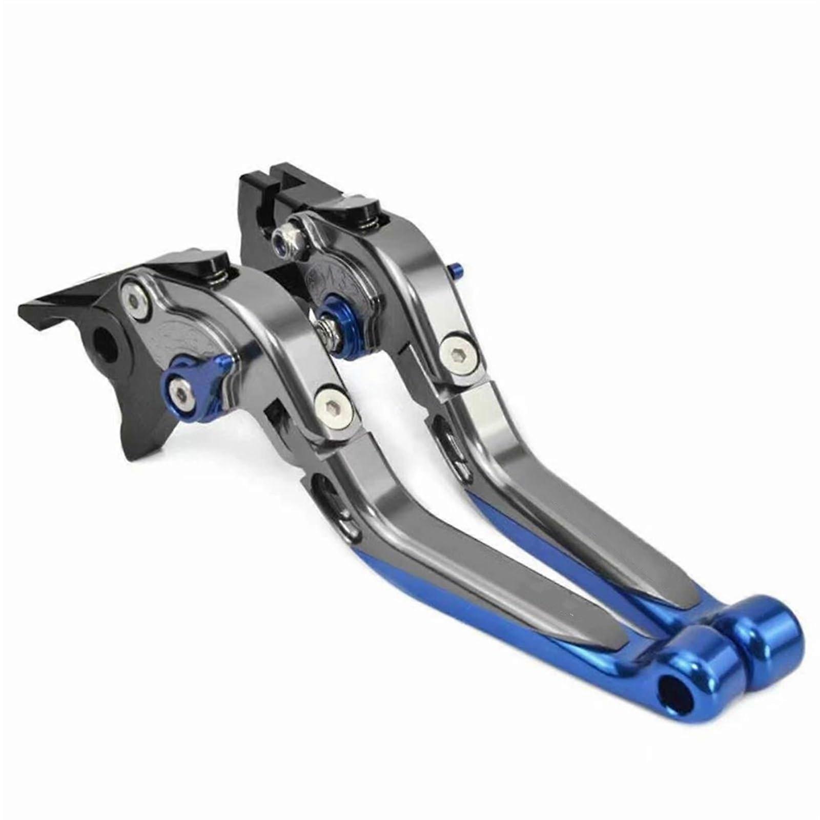 Motorcycle Brake Clutch Lever CNC Adjustable Folding Extendable Titanium Blue