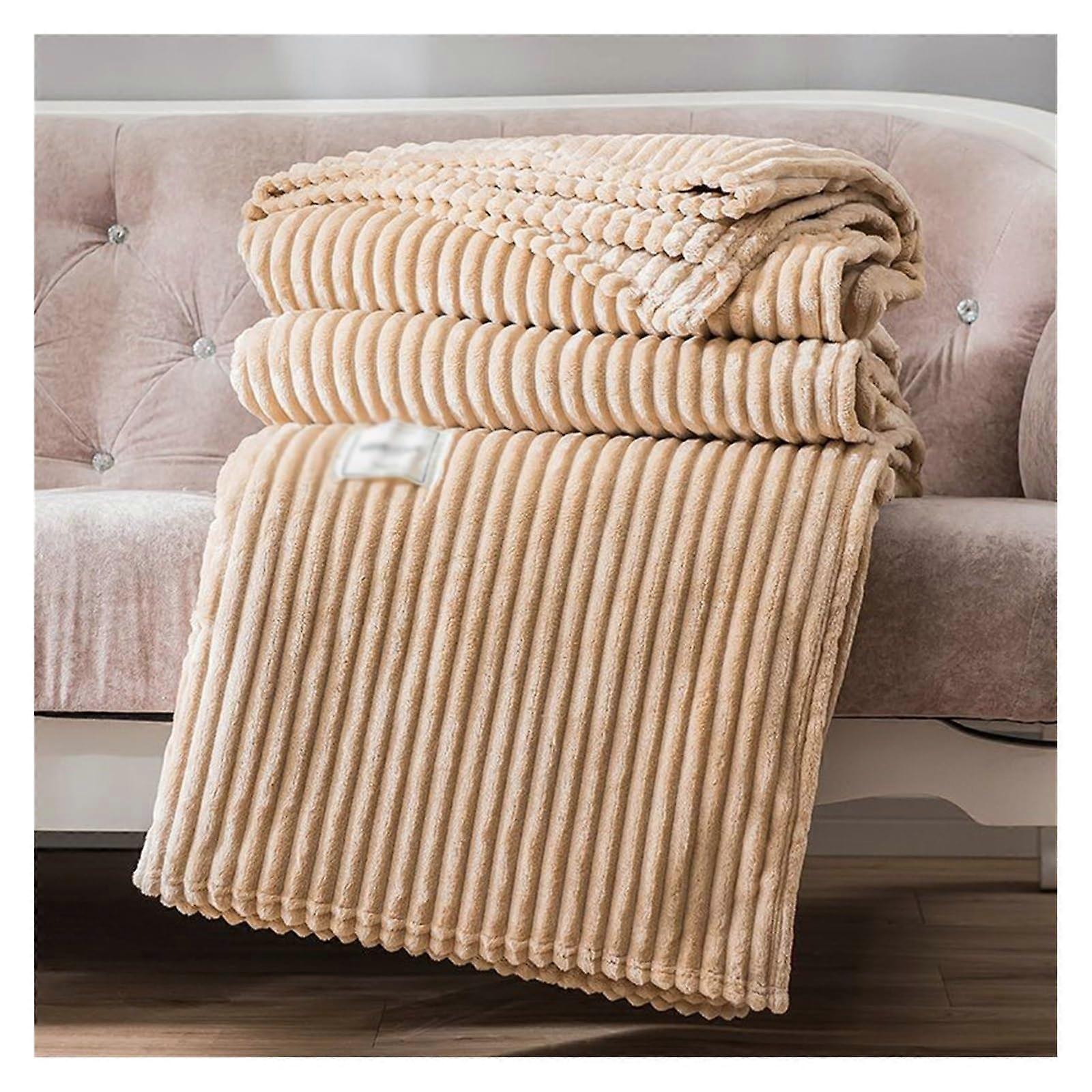 Thin Summer Blanket Soft Towelling Throw for Sofa Office Nap Air Conditioning Use 180x200cm