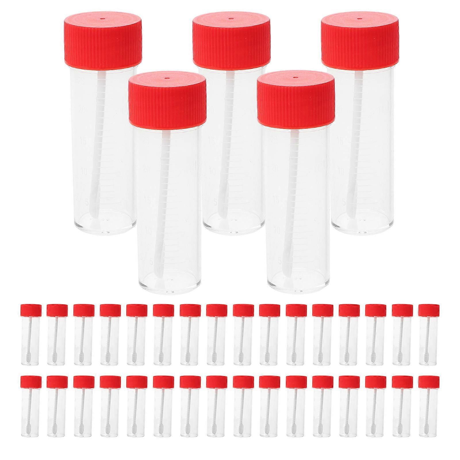 Plastic Sample Collection Cup for Laboratory Testing with Leak-Proof Lid 50Pcs