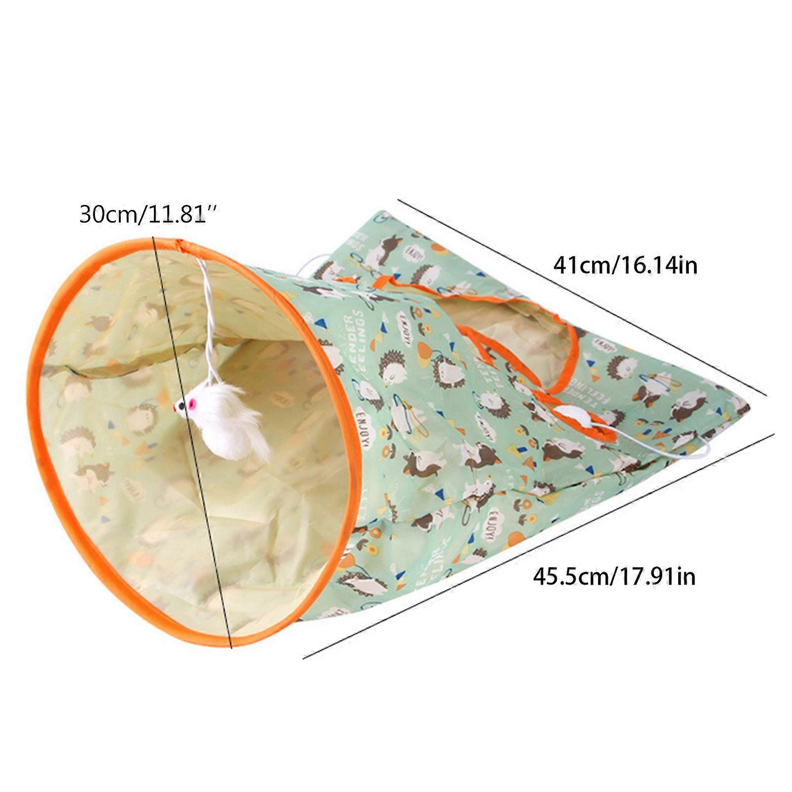 Multi Way Cats Tunnel Interactive Crinkle Collapsible for Play Toy Pet Tunnel Tube for Pet Cats Puppy Kitty Kitten Ra Multicolor