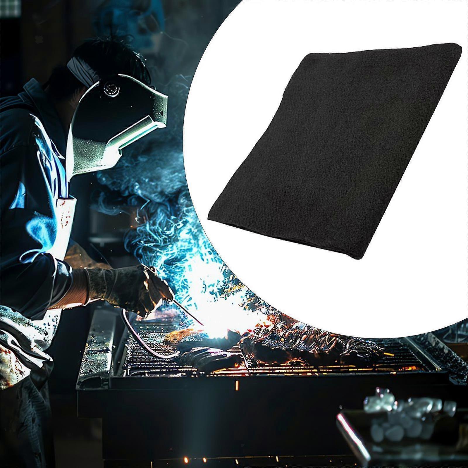 Fireproof Welding Blanket, Heat Resistant Material,Black Insulation Pad Plumbers