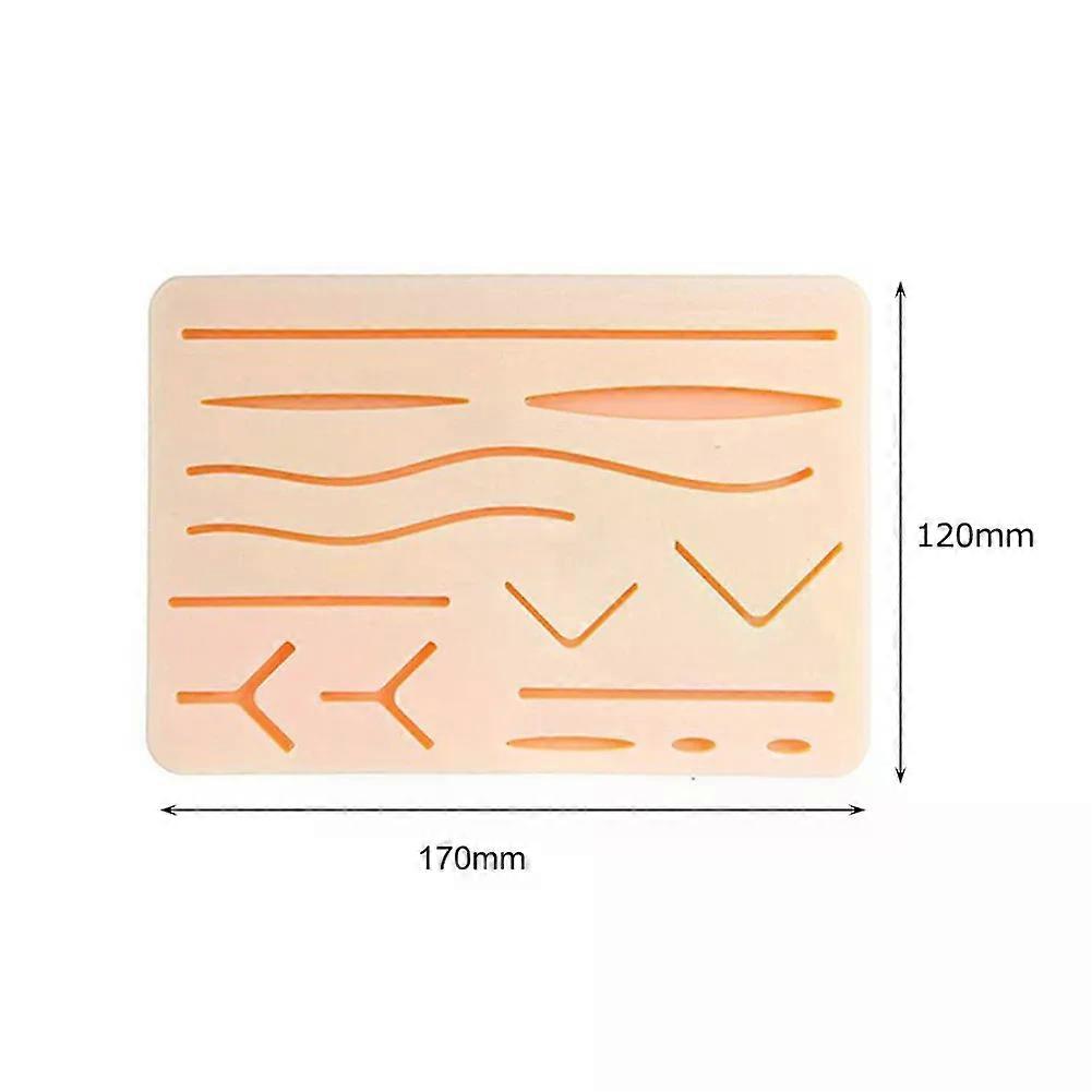 Silicone Human Traumatic Skin Model Reusable Skin Wounds Suture Teaching Module For Medical Student Exams And Learning Practicng