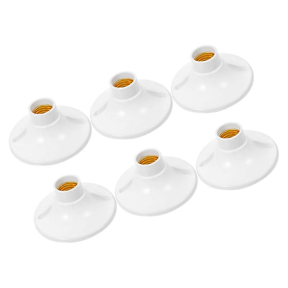 6Pcs White Bakelite Lamp Socket for Reliable Home Light Fixtures E27 Base
