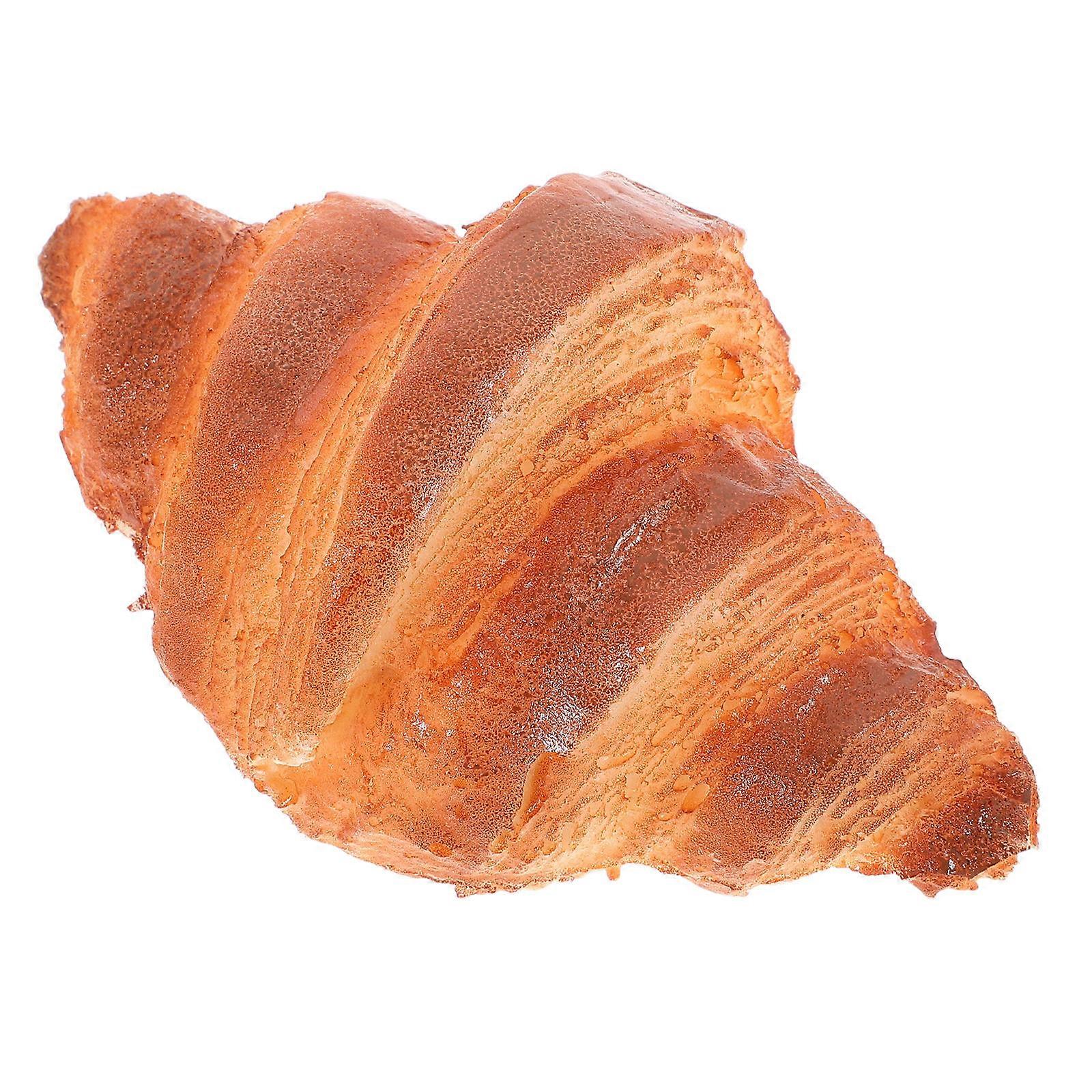 Artificial Croissant Bread Model Realistic Fake Food for Display 1 Piece
