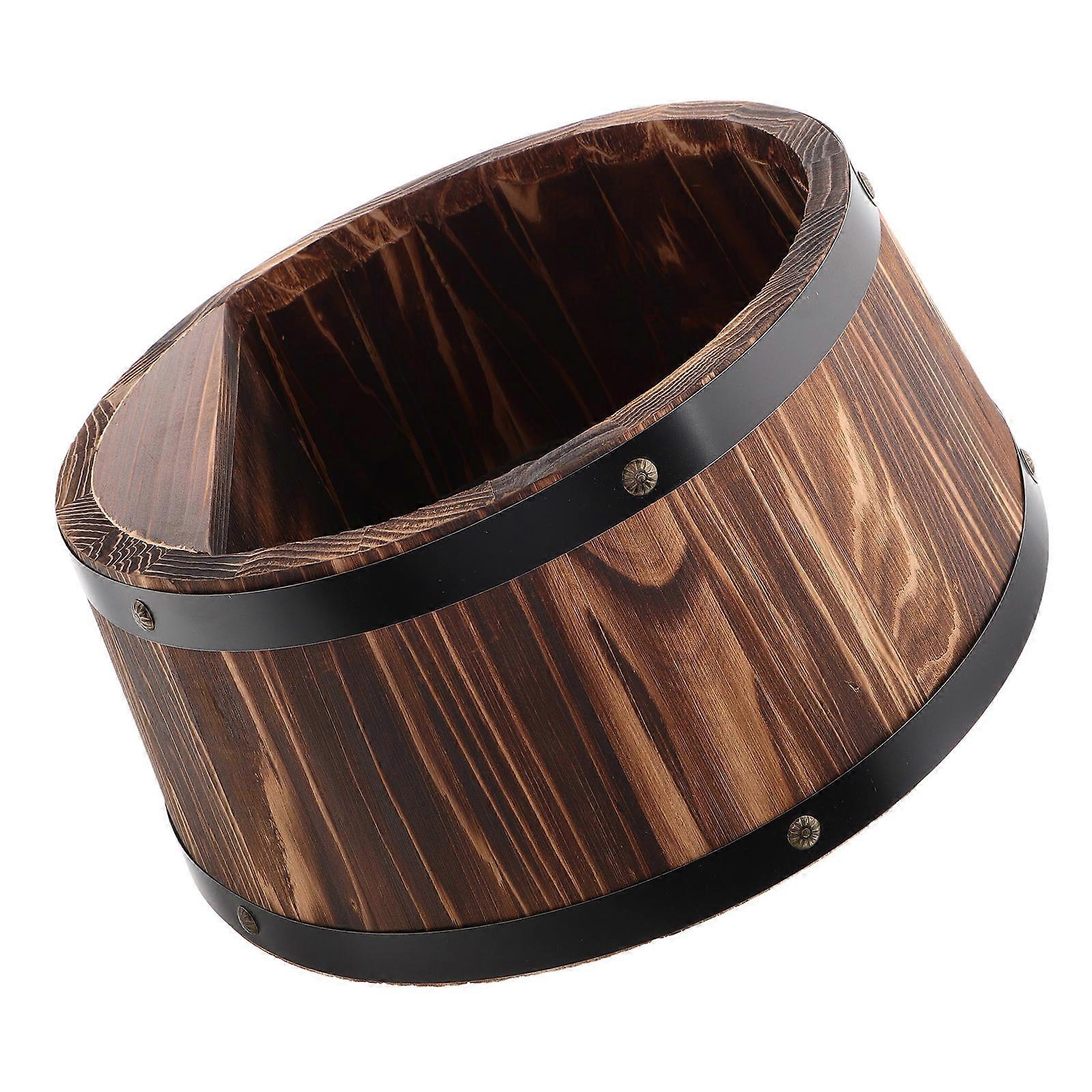 Rustic Wall Mounted Whiskey Barrel Display Rack for Home