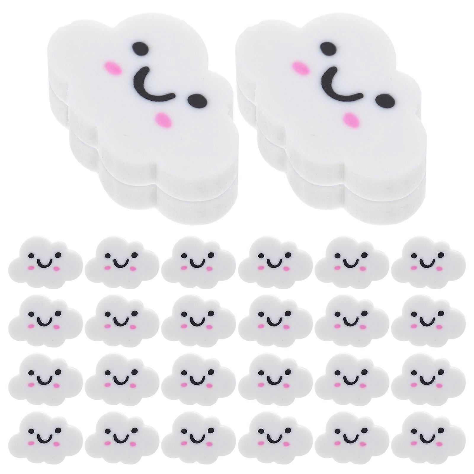 White Cloud Eraser Fun Mini Eraser for Kids Use 50Pcs School Supply Set