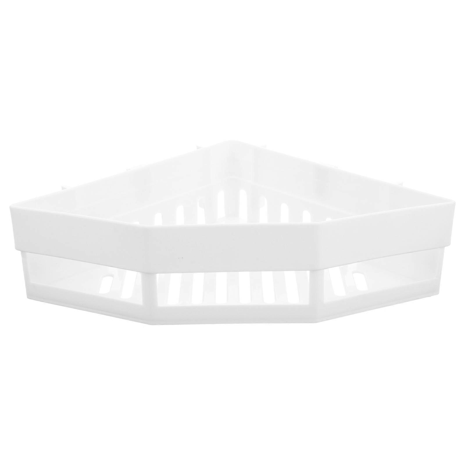 Wall Mounted Corner Shelf Triangle Rack for Storage 2Pcs White