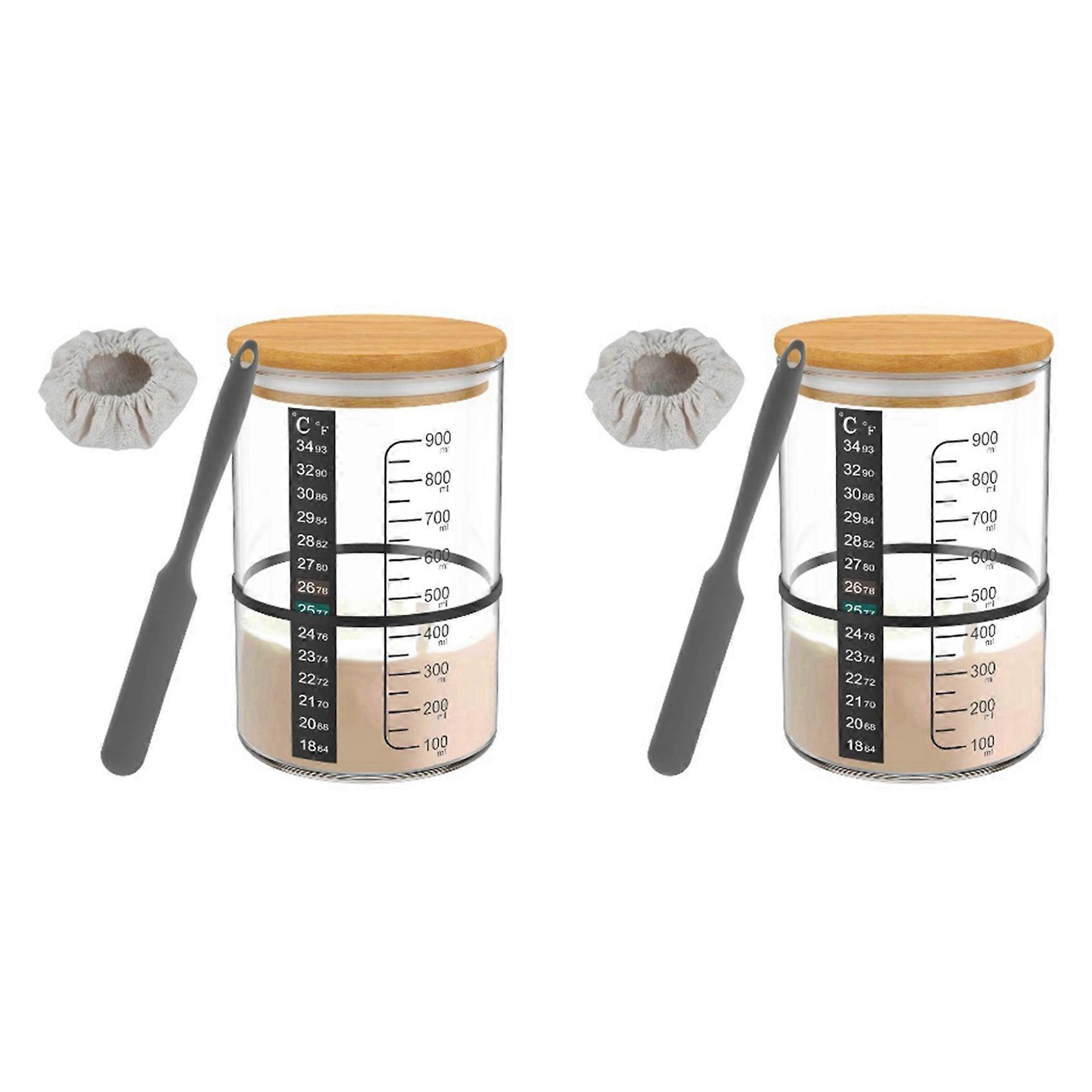 Glass Sourdough Jar 730Ml Fermentation Container Tank