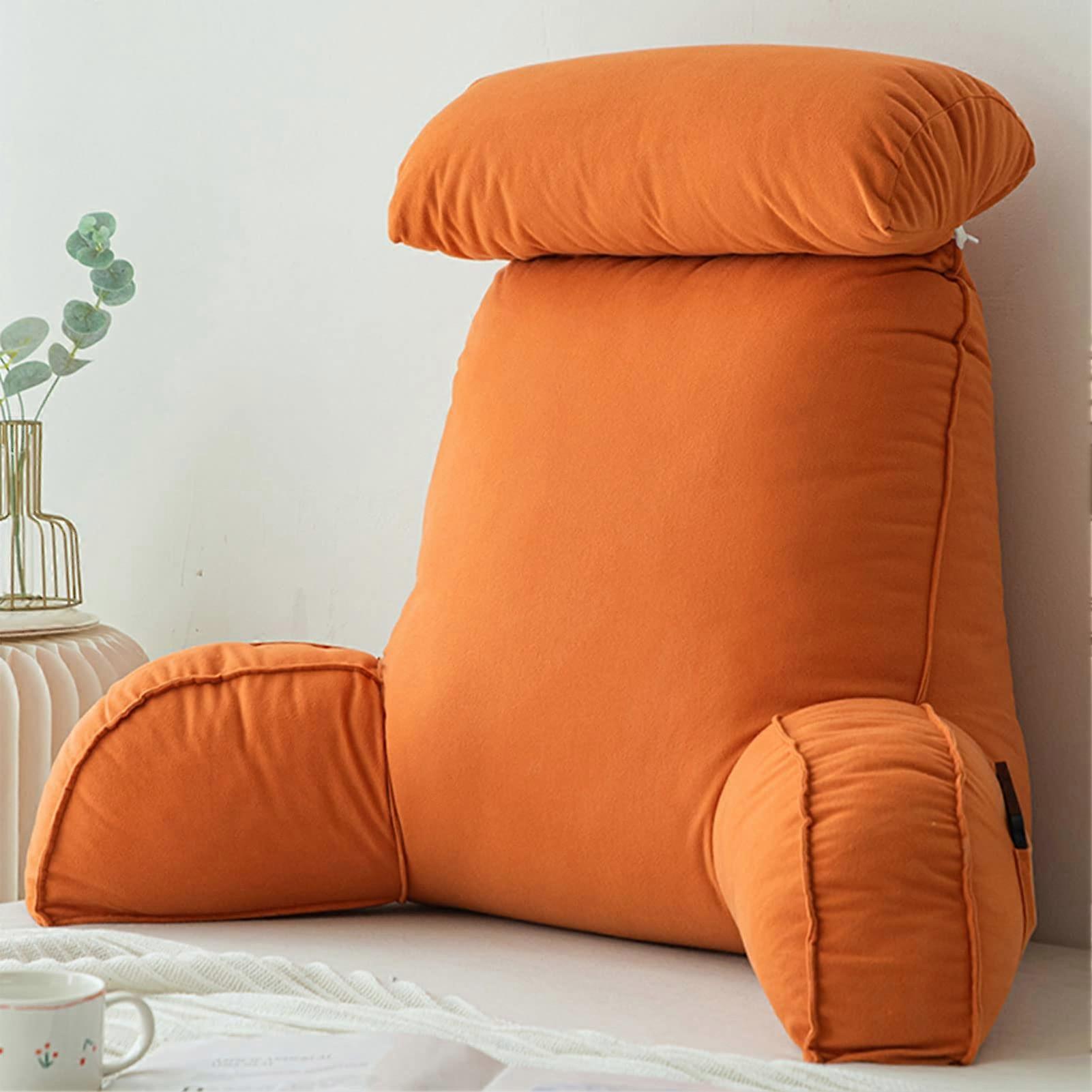 Reading Pillow with Arms for Bed Rest, Ergonomic Back Support for Reading, Gaming and Relaxing