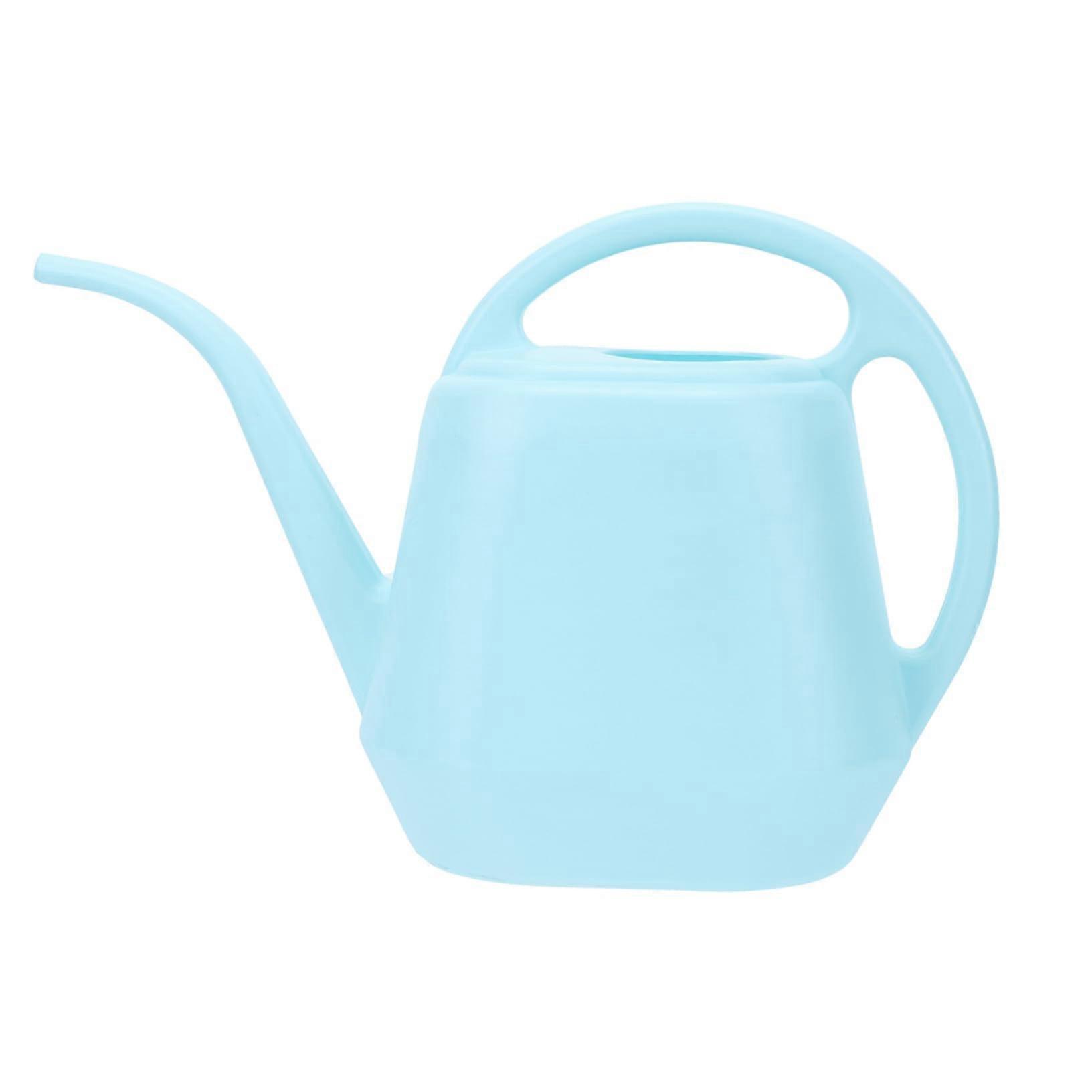 Large Capacity Plastic Indoor Watering Can with Long Spout and Ergonomic Grip for Plants Blue