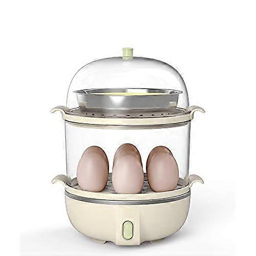 Egg Cooker with Automatic PowerOff Safety, Large Capacity Steamer Holds Up to 14 Eggs, Beige