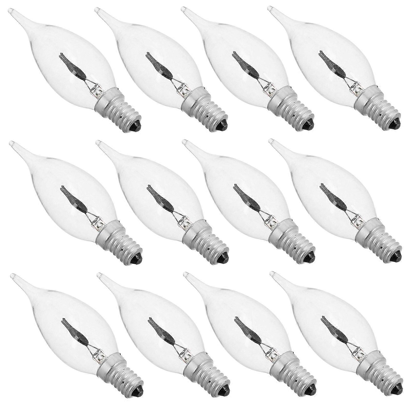 Flicker Flame Fire Bulbs for Decorative Use 12Pcs Candle Light Bulbs