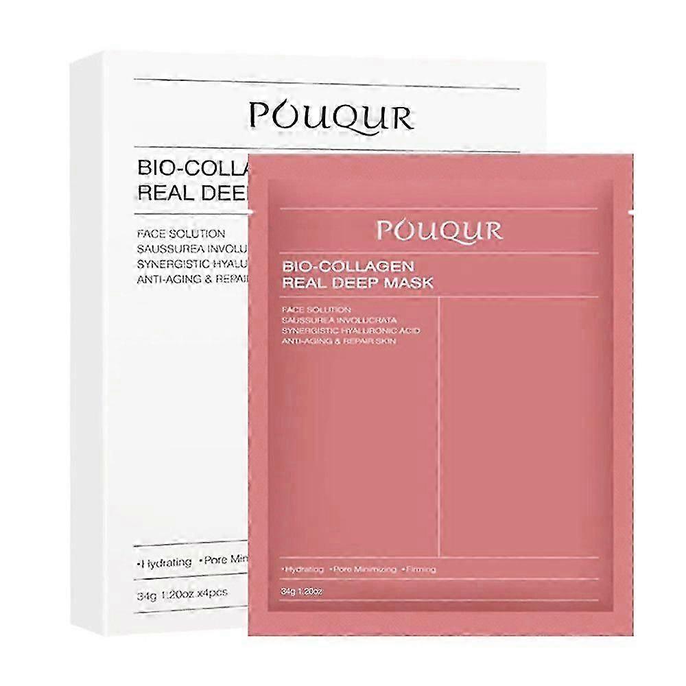 POUQUR Bio-Collagen Real Deep Mask Whitening Crystal Patch Face Split Sheet Mask