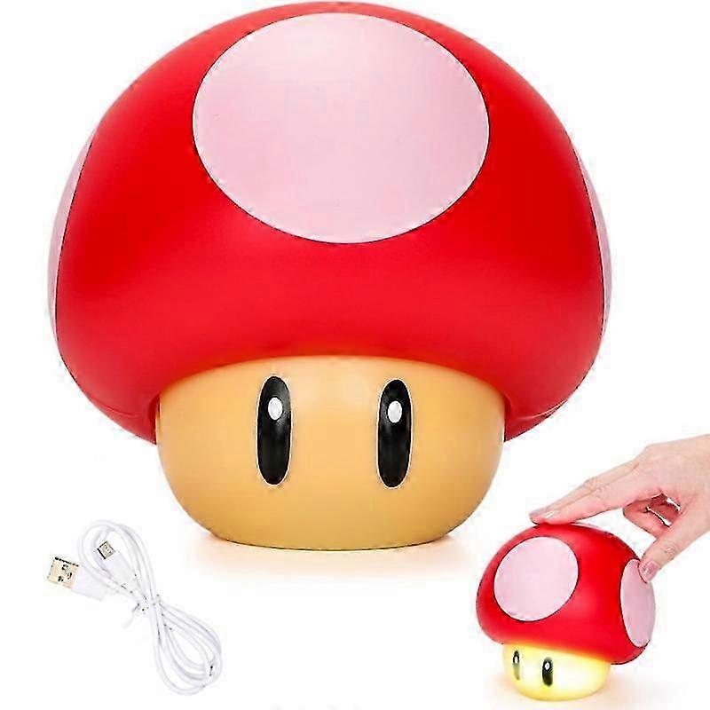 Mushroom Night Light with Sound for Gaming Enthusiasts, 3D LED Desk Lamp