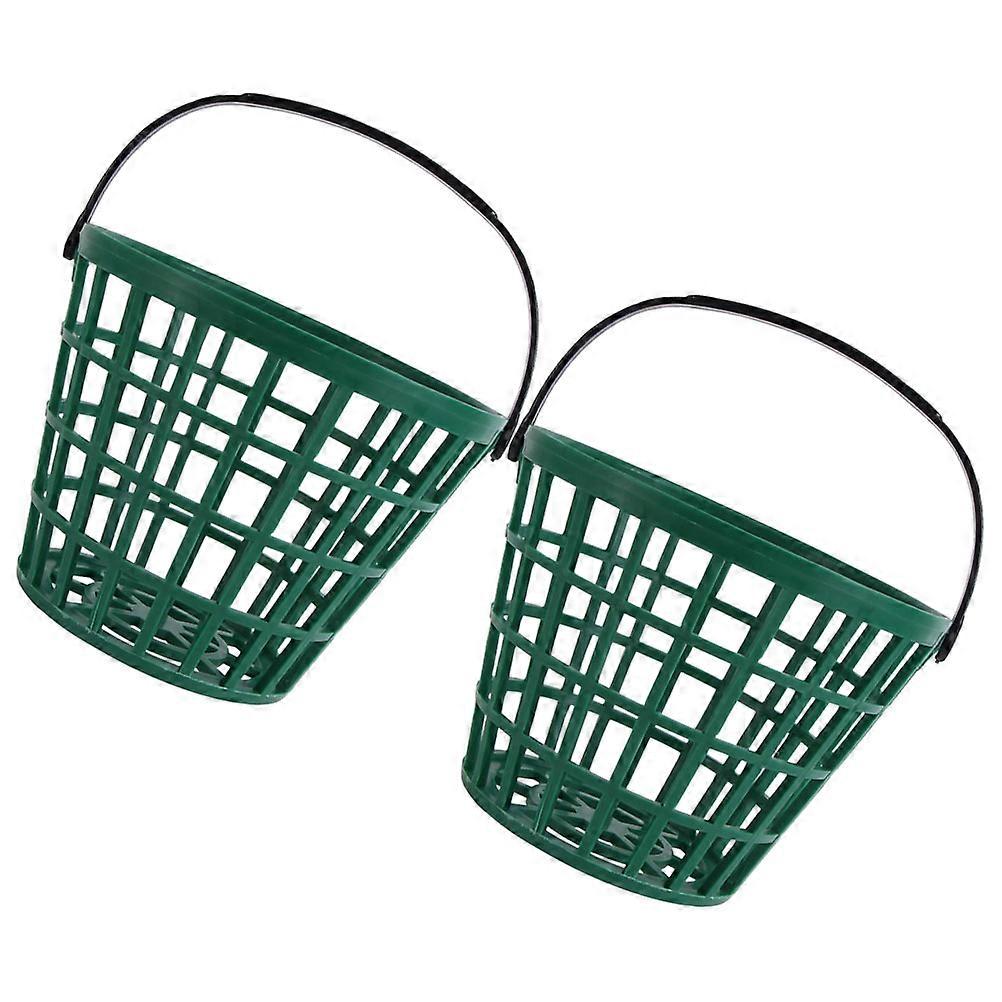 High Capacity Golf Ball Storage Basket for Organizing 2Pcs Plastic Holders